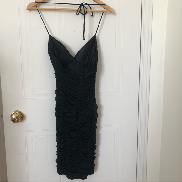 Laura Black Ruched Dress - Picture 2 of 2